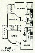 2 Bedroom 2 Bath 324 floor plan